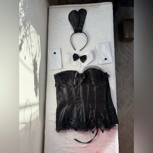 Daisy Corset with Bunny Ears, Collar, and cuffs